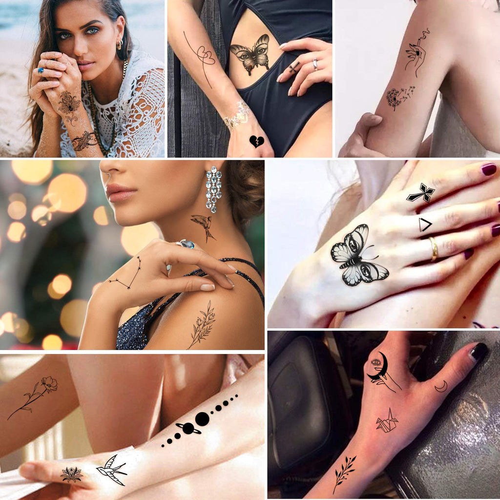 49 Sheets Large Sexy Flowers Collection Waterproof Temporary Tattoos Lasting Fake Tattoos for Women and Girls.