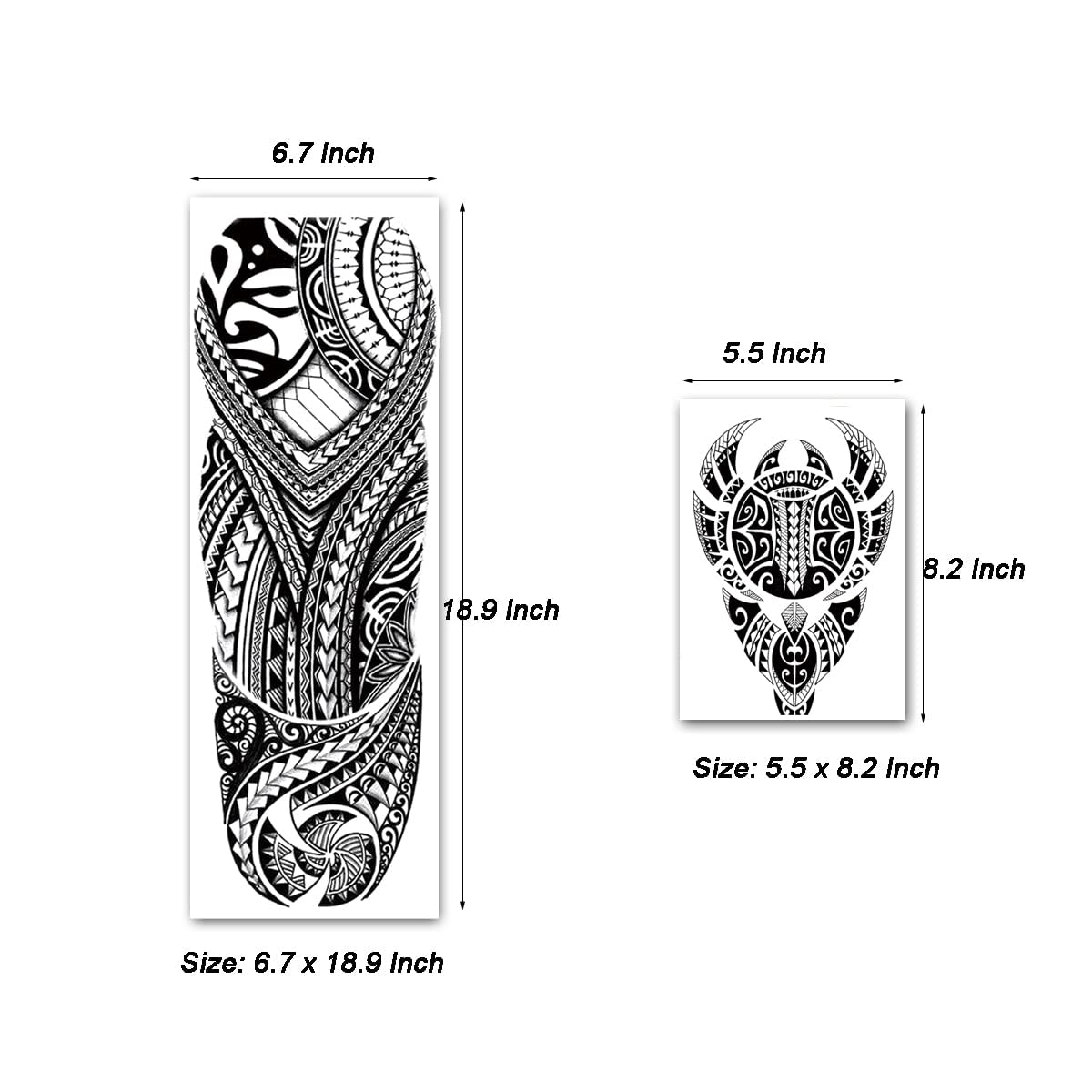 15 Sheets Tempoary Tattoo Sleeves for Men Women - 5 Full Arm Tattoo Sleeves & 10 Half Arm Tattoo Stickers- Realistic Temporary Tattoos for Halloween, Cosplay, and Parties